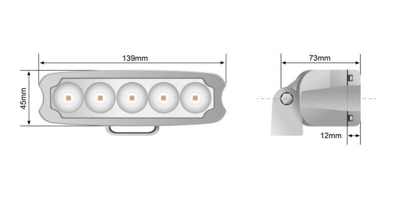 STEDI Marine White 25W Slim LED Flood Light